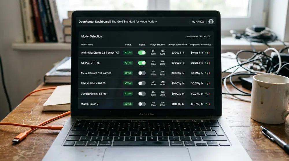 OpenRouter interface showing cheap AI model pricing and availability